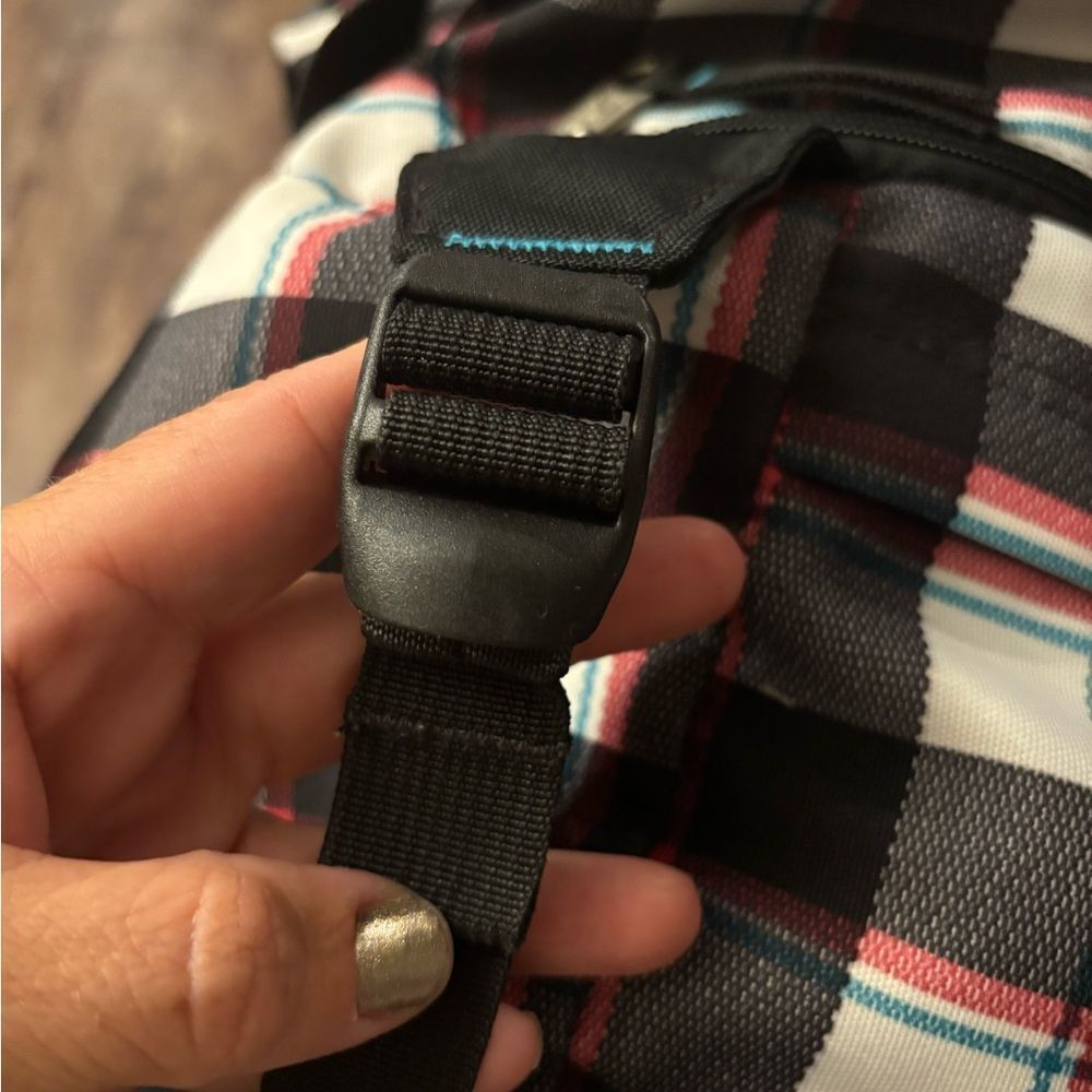 Jansport Black and Red Plaid Women's Duffel Bag - Picture 7 of 10